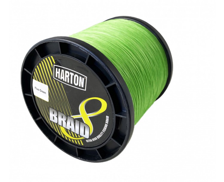 Harton pletená šňůra 8-Braid Fluo Green - 0,15mm / 17kg