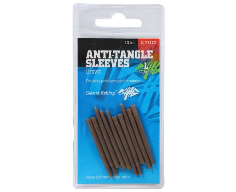 Giants Fishing Převleky Proti Zamotání Anti-Tangle Sleeves Brown 10 ks