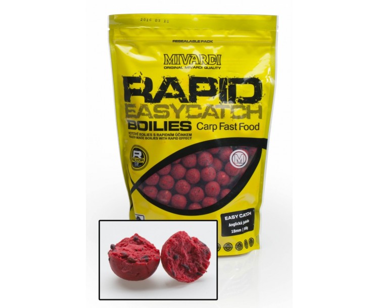 Mivardi Boilies Rapid Easy Catch Anglická Jahoda 950 g 24 mm