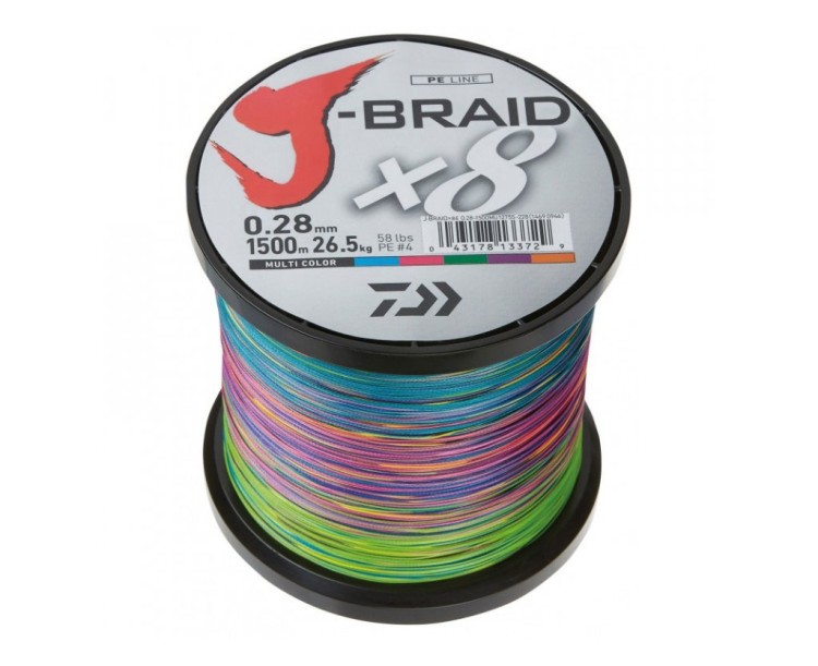 Daiwa pletená šňůra J-BRAID Grand X8 Multicolor 0,18 mm 12,5 kg