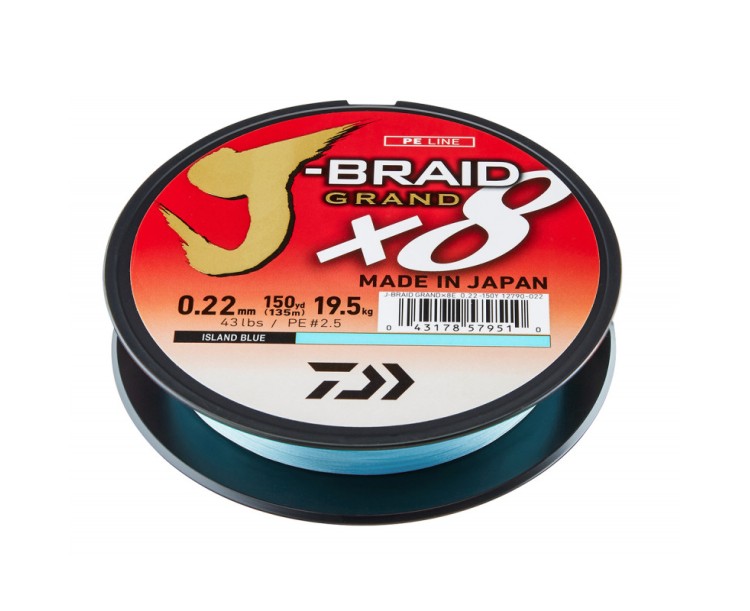 Daiwa pletená šňůra J-Braid Grand Blue 0,06 mm 6 kg 135 m