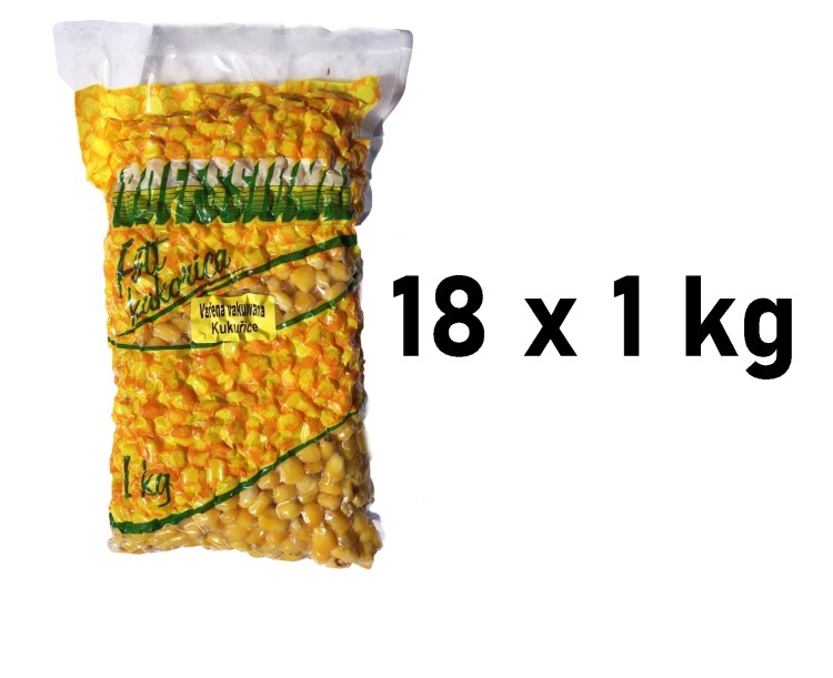 Partikl Kukuřice Professional Vařená Vakuovaná - Nature 18 x 1 kg