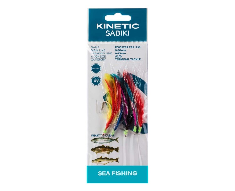 Kinetic mořský návazec Sabiki Rooster Tail 2/0 Multi Color