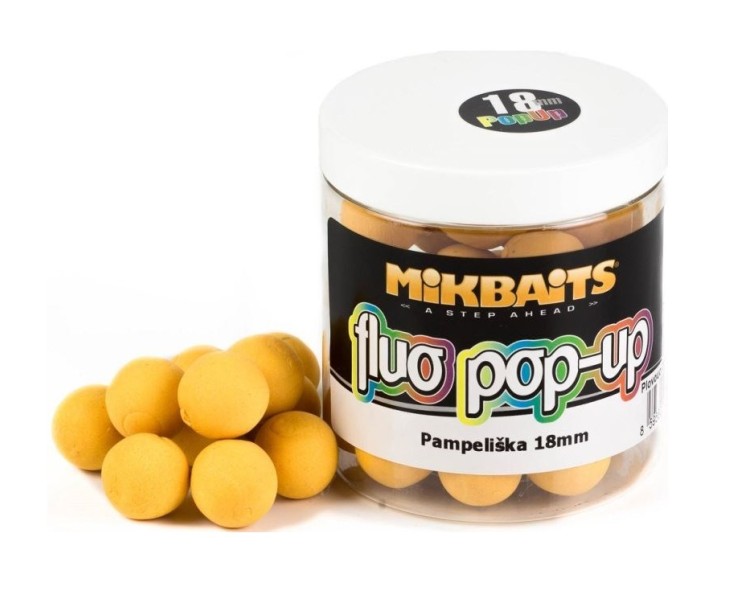 Mikbaits Plovoucí Boilie Fluo 250 ml 18 mm Pampeliška