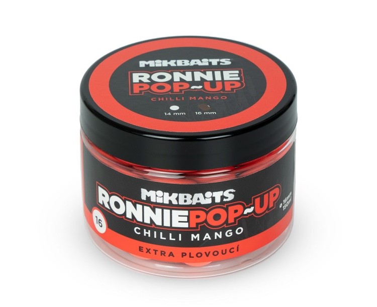 Mikbaits Plovoucí Boilie Ronnie Chilli Mango 150 ml 14 mm