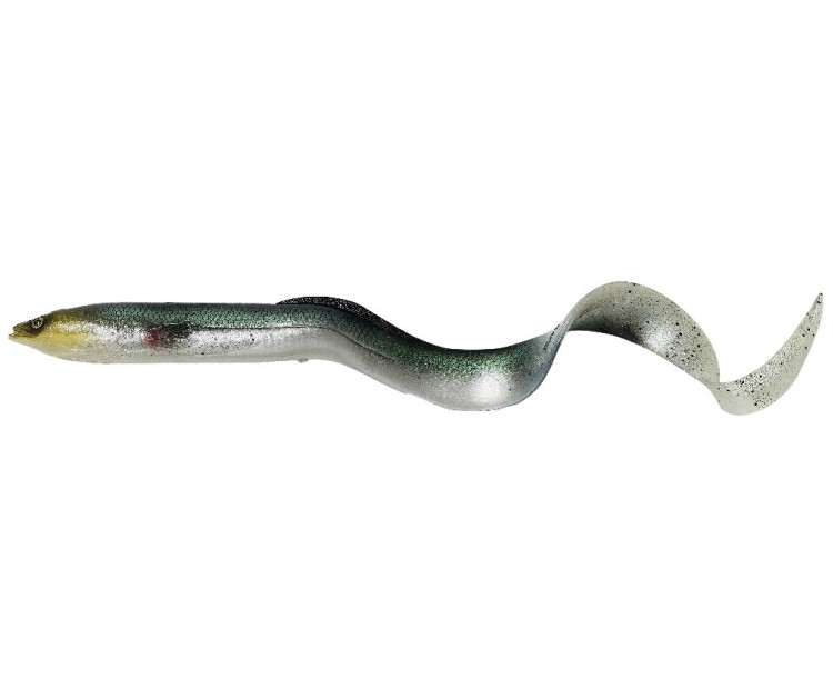Savage Gear Gumová Nástraha 3D Real Eel Bulk Green Silver 20 cm 27 g