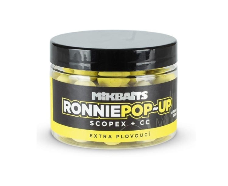 Mikbaits Plovoucí Boilie Ronnie Scopex + CC 150 ml 16 mm