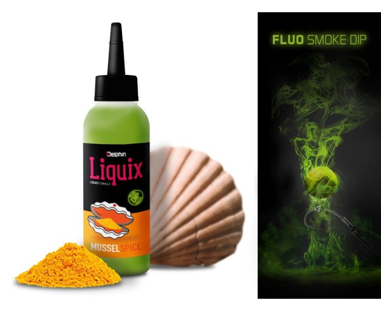 Delphin Fluo Dip D Snax Liquix 100 ml Mušle koření