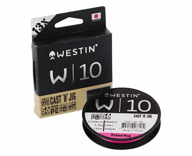 Westin Pletená Šnůra W10 13-Braid Cast 'N' Jig Pickled Pink 110m 0,148 mm 9 kg