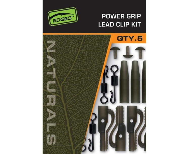 Fox Montáž Edges Naturals Power Grip Lead clip kit 5 ks