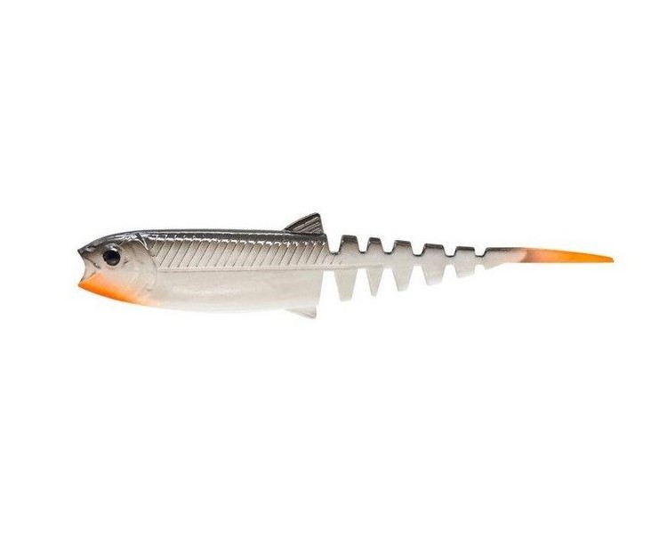 Savage Gear Gumová Nástraha Cannibal Minnow V-Tail White Black 12 cm 12,8 g