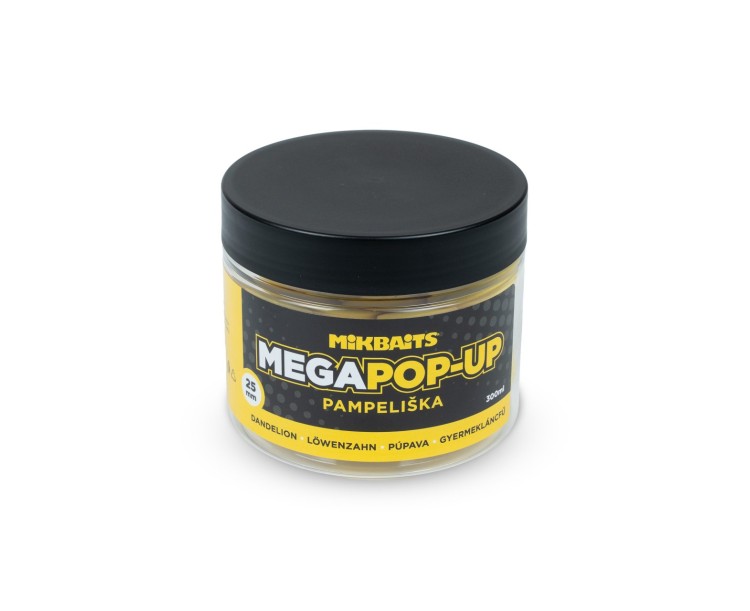 Mikbaits Mega fluo pop-up 300ml - Pampeliška 25mm