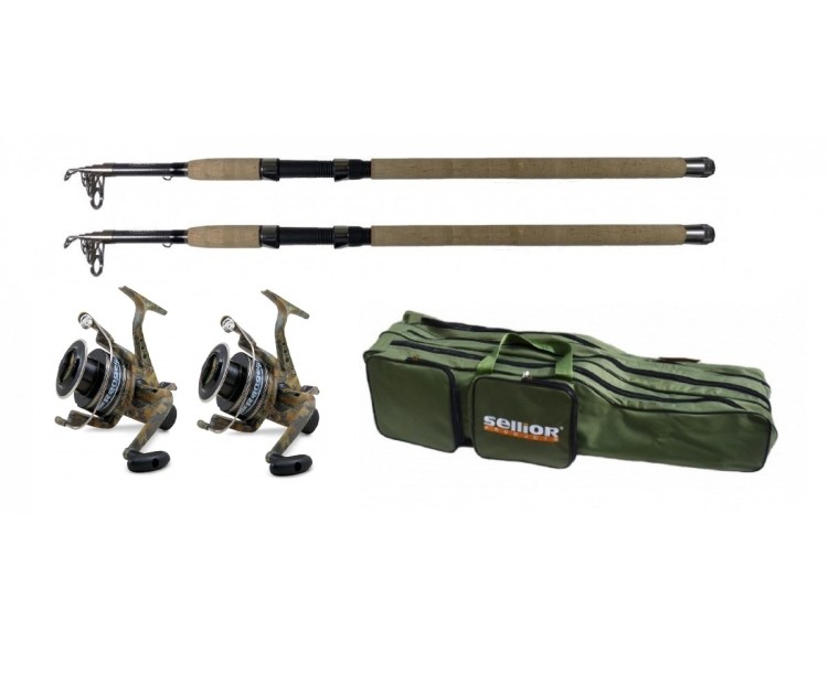Akční set: 2x Prut Harton Rapid Carbon 3,0m 50-100g + 2x naviják Lineaeffe Vigor Ranger 60 + pouzdro Sellior 80cm