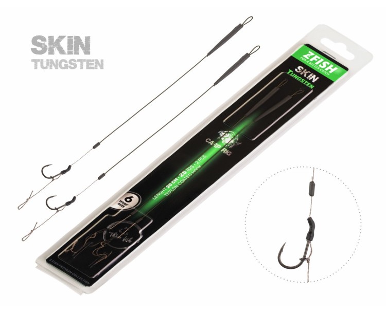 Zfish Návazec Skin Tungsten Rig 20 cm - Velikost Háčku 4
