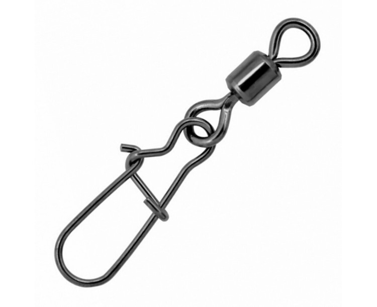 Mustad karabinka s obratlíke W/ Nice snap 10 ks vel. 4, 23 kg
