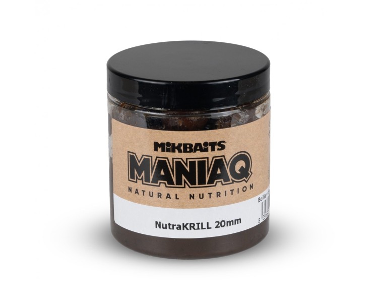 Mikbaits ManiaQ boilie v dipu 250ml - NutraKRILL 20mm
