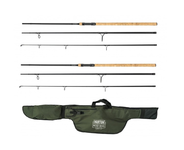 Akce 1+1 Prut Harton Dogma-X Cork 3,6m 3lb 3 dílný + Pouzdro Hrarton Rod Bag 360/3