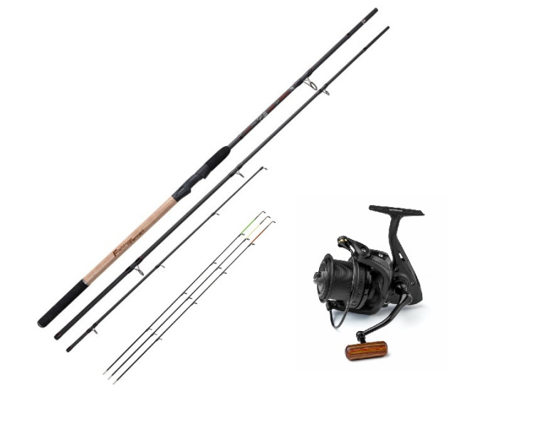 AKCE Prut Fishing Ferrari Elite Pro Feeder 3,6 m 120 g + Naviják Harton Addisc FD 6000