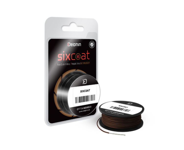 Delphin Návazcová Šňůra Skin Line Sixcoat Muddy 25 lb 5 m