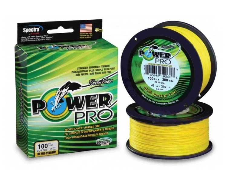 Power Pro Splétaná šňůra 135 m, Průměr 0,19 mm / Nosnost 13 kg, ŽLUTÁ