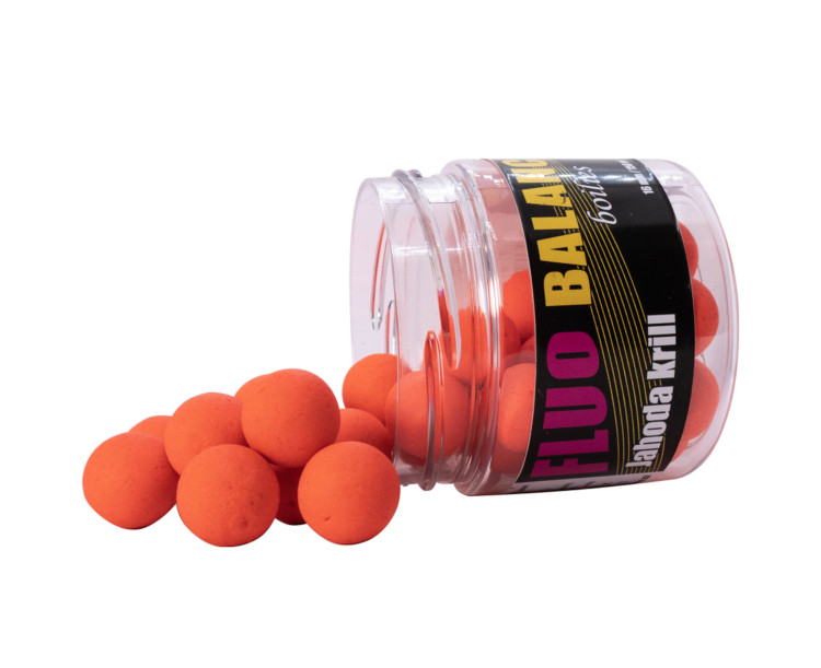 Carp Inferno Balanced Boilie Fluo 150 ml 16 mm|Jahoda Krill