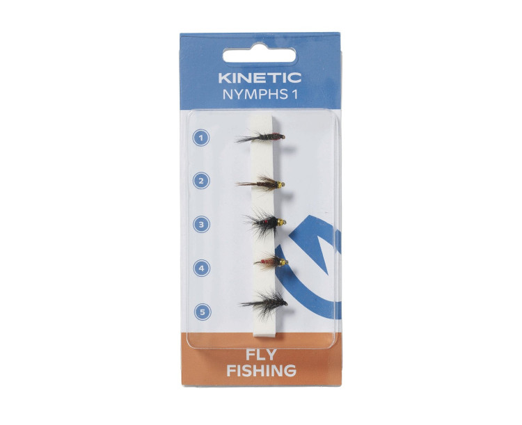 Sada mušek KINETIC NYMPF FLIES 1 5PCS