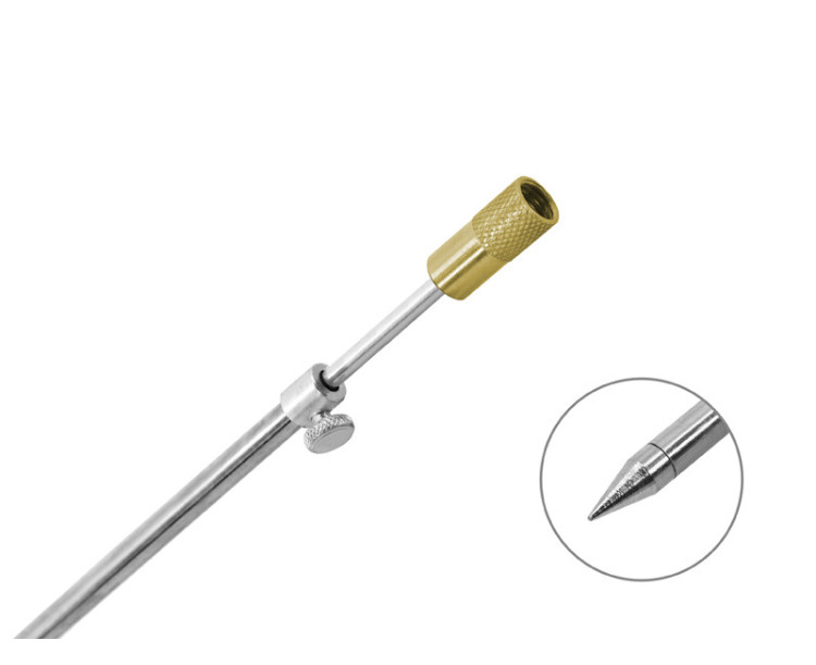 Rázsoška Delphin oceľová so závitom 40-70 cm