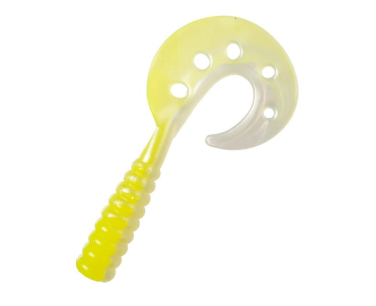 Nomura umělá nástraha Leap Grub 10,5 cm 6 ks Yellow/Pearl