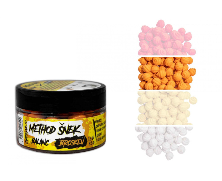 Carp Servis Václavík Method Šnek Feeder Balanc - 22 g/Broskev