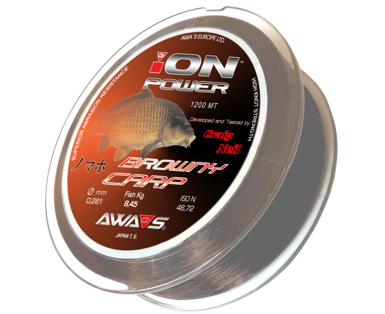 Vlasec AWA'S Ion Power Browny Carp 1200M 0,350 mm 21,1 kg