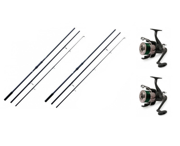 2x Prut Lineaeffe Carp Seeker 3,6m / 3lb 3 díly + 2x naviják Vigor Carp II 60 Akce 1+1