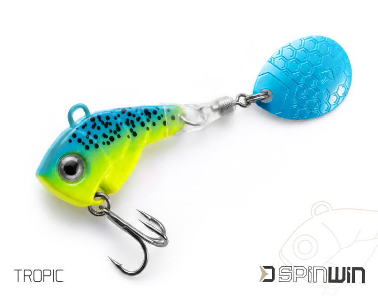Vibrační nástraha Delphin SpinWIN 7,5g/TROPIC