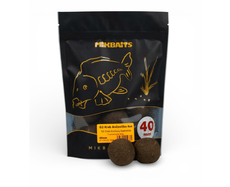 Mikbaits Gangster boilie 300g - G2 Krab Ančovička Asa 40mm golf size