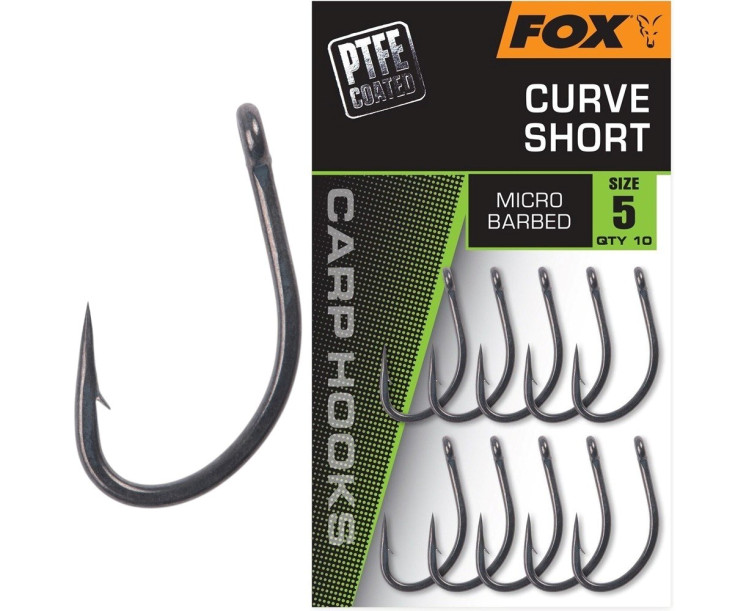 Fox Háčky Curve Shank Short 10 ks - Velikost 2